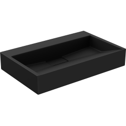 Mexen Ava umywalka nablatowa z konglomeratu B/O 60 x 38 cm, czarna - 23016070
