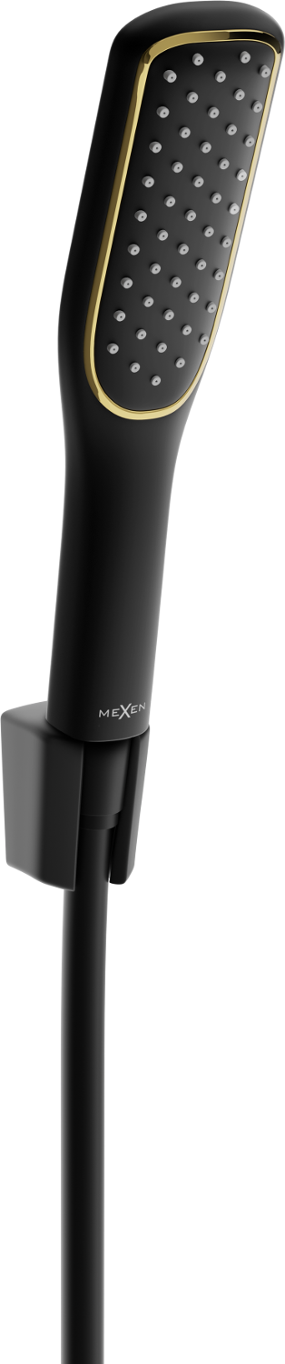 Mexen R-49 zestaw prysznicowy punktowy, czarny/złoty - 785495052-75