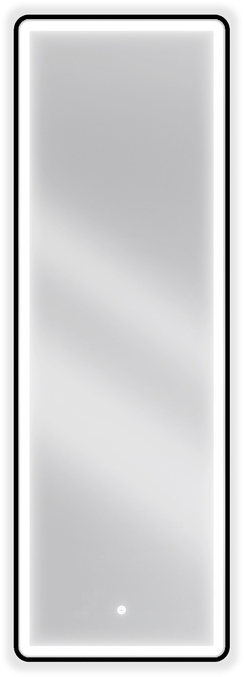 Mexen Coro lustro łazienkowe podświetlane 50 x 150 cm, LED 6000K, antypara, rama czarna - 9817-050-150-611-70
