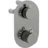 Mexen Kai termostatyczna bateria wannowo-prysznicowa 3-wyjściowa, grafit - 77602-66