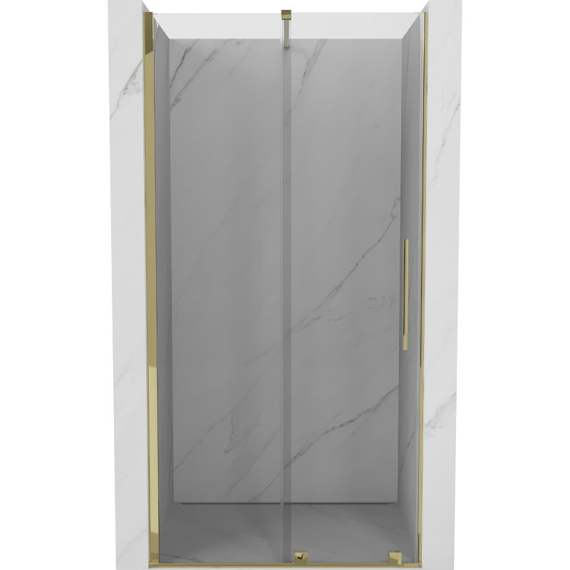 Mexen Velar drzwi prysznicowe rozsuwane 120 cm, transparent, złote - 871-120-000-01-50