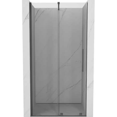 Mexen Velar drzwi prysznicowe rozsuwane 110 cm, transparent, gun gray szczotkowany - 871-110-000-01-66