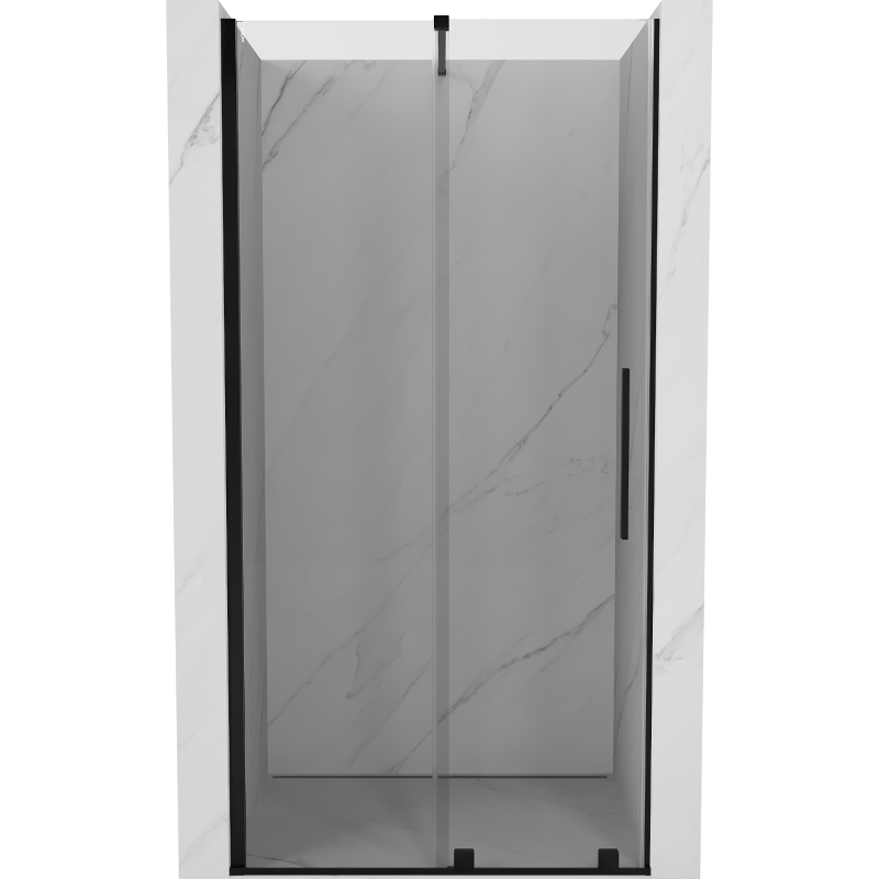 Mexen Velar drzwi prysznicowe rozsuwane 120 cm, transparent, czarne - 871-120-000-01-70