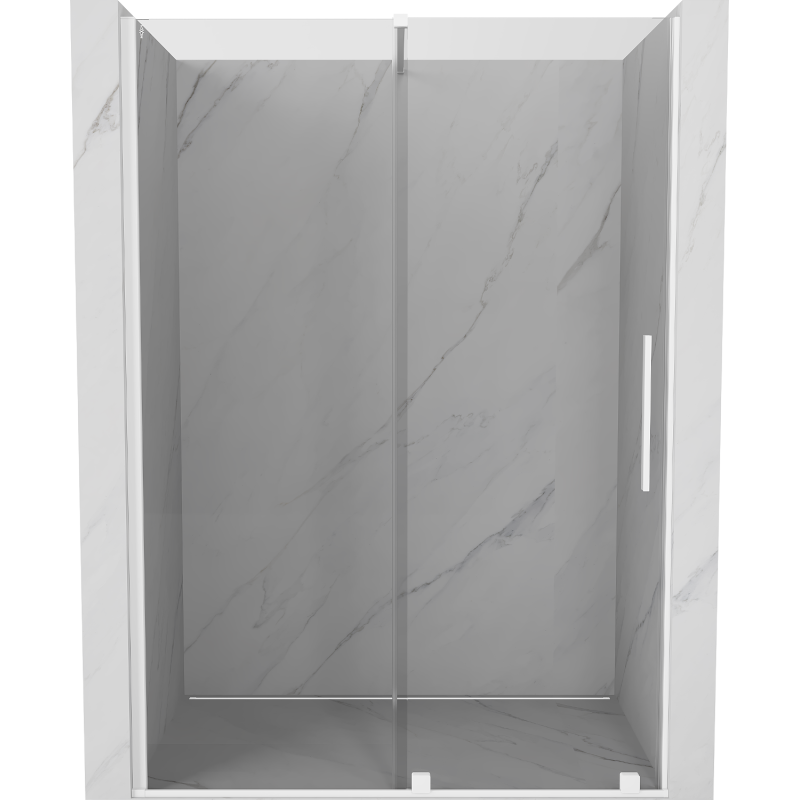 Mexen Velar drzwi prysznicowe rozsuwane 150 cm, transparent, białe - 871-150-000-01-20