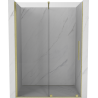 Mexen Velar drzwi prysznicowe rozsuwane 140 cm, transparent, złote szczotkowane - 871-140-000-01-55