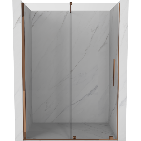 Mexen Velar drzwi prysznicowe rozsuwane 130 cm, transparent, różowe złoto - 871-130-000-01-60