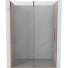 Mexen Velar drzwi prysznicowe rozsuwane 140 cm, transparent, miedź szczotkowana - 871-140-000-01-65