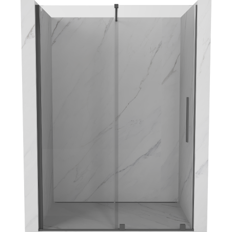 Mexen Velar drzwi prysznicowe rozsuwane 150 cm, transparent, gun gray szczotkowany - 871-150-000-01-66