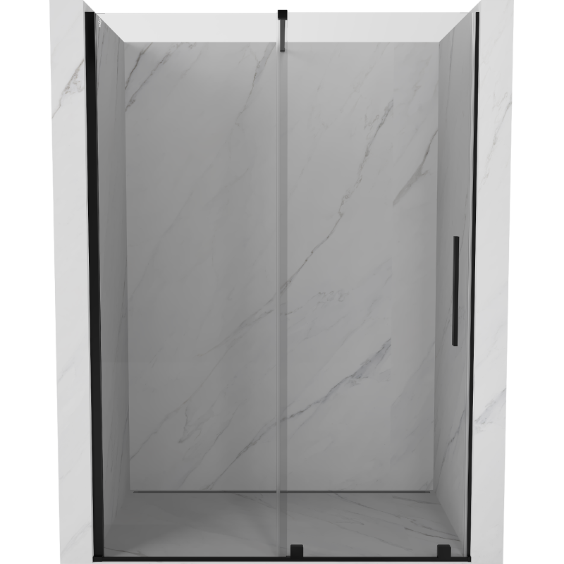 Mexen Velar drzwi prysznicowe rozsuwane 150 cm, transparent, czarne - 871-150-000-01-70