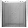 Mexen Velar Duo drzwi prysznicowe rozsuwane 180 cm, transparent, gun gray szczotkowany - 871-180-000-02-66