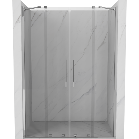 Mexen Velar Duo drzwi prysznicowe rozsuwane 150 cm, transparent, chrom - 871-150-000-02-01