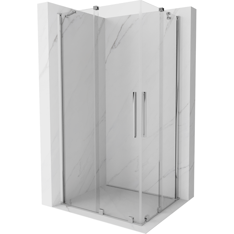 Mexen Velar Duo kabina prysznicowa rozsuwana 90 x 80 cm, transparent, chrom - 871-090-080-02-01