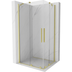Mexen Velar Duo kabina prysznicowa rozsuwana 100 x 90 cm, transparent, złota szczotkowana - 871-100-090-02-55