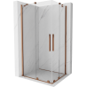Mexen Velar Duo kabina prysznicowa rozsuwana 90 x 80 cm, transparent, różowe złoto - 871-090-080-02-60