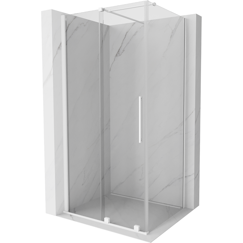 Mexen Velar kabina prysznicowa rozsuwana 120 x 110 cm, transparent, biała - 871-120-110-01-20