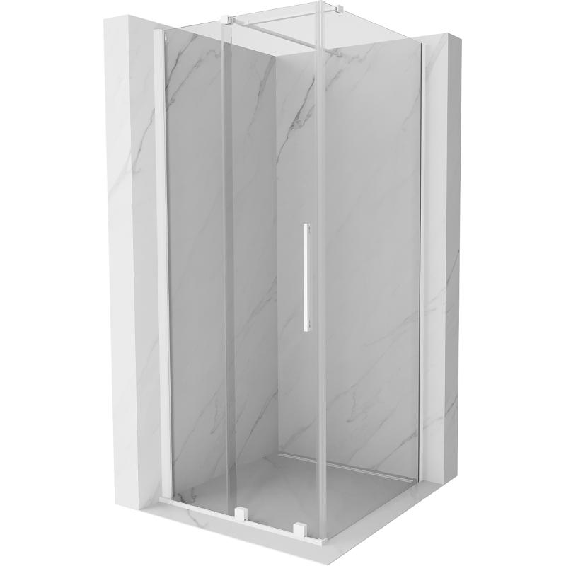 Mexen Velar kabina prysznicowa rozsuwana 110 x 110 cm, transparent, biała - 871-110-110-01-20