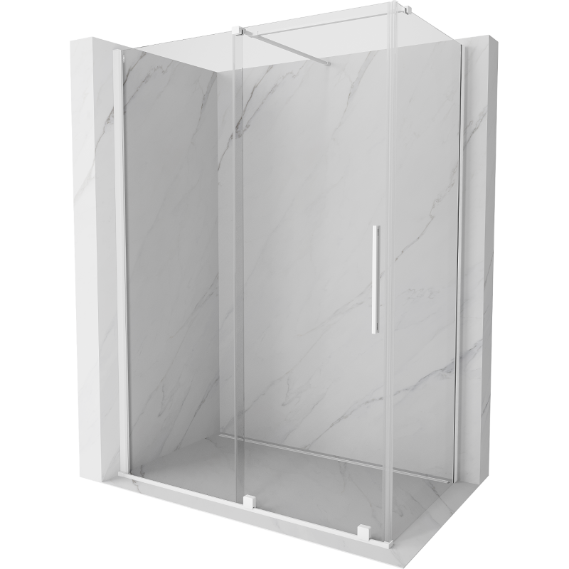 Mexen Velar kabina prysznicowa rozsuwana 150 x 85 cm, transparent, biała - 871-150-085-01-20