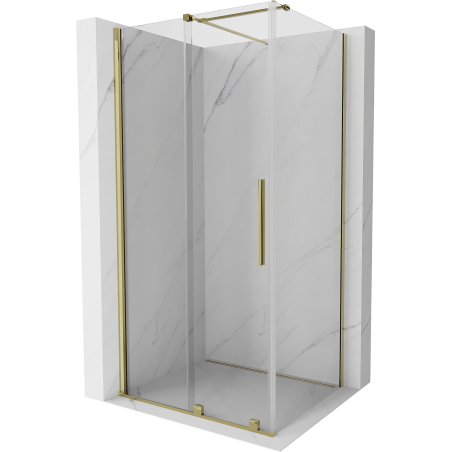Mexen Velar kabina prysznicowa rozsuwana 90 x 110 cm, transparent, złota - 871-090-110-01-50