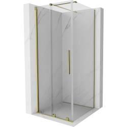 Mexen Velar kabina prysznicowa rozsuwana 120 x 120 cm, transparent, złota - 871-120-120-01-50