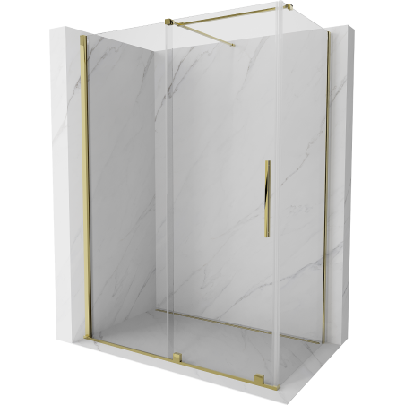 Mexen Velar kabina prysznicowa rozsuwana 130 x 75 cm, transparent, złota - 871-130-075-01-50