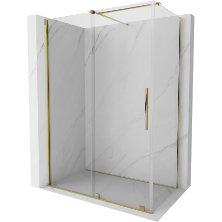 Mexen Velar kabina prysznicowa rozsuwana 160 x 75 cm, transparent, złota - 871-160-075-01-50