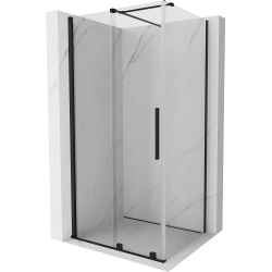 Mexen Velar kabina prysznicowa rozsuwana 90 x 75 cm, transparent, czarna - 871-090-075-01-70