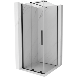 Mexen Velar kabina prysznicowa rozsuwana 90 x 90 cm, transparent, czarna - 871-090-090-01-70