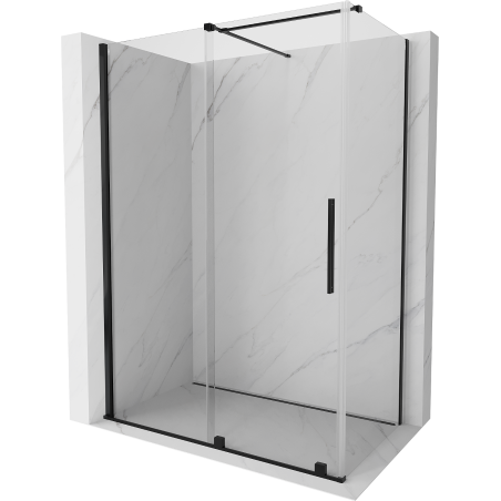 Mexen Velar kabina prysznicowa rozsuwana 130 x 70 cm, transparent, czarna - 871-130-070-01-70