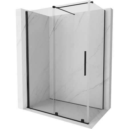 Mexen Velar kabina prysznicowa rozsuwana 130 x 75 cm, transparent, czarna - 871-130-075-01-70