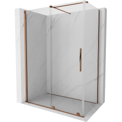 Mexen Velar kabina prysznicowa rozsuwana 150 x 90 cm, transparent, różowe złoto - 871-150-090-01-60
