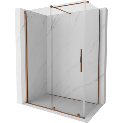 Mexen Velar kabina prysznicowa rozsuwana 160 x 85 cm, transparent, różowe złoto - 871-160-085-01-60