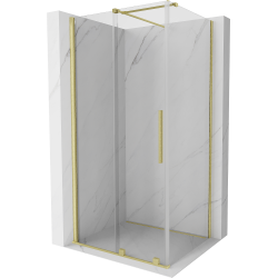 Mexen Velar kabina prysznicowa rozsuwana 100 x 70 cm, transparent, złota szczotkowana - 871-100-070-01-55