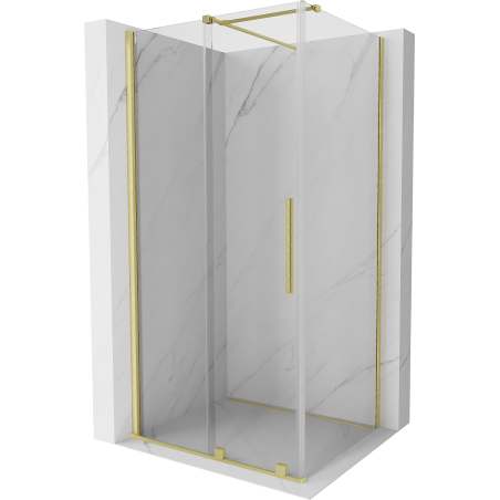 Mexen Velar kabina prysznicowa rozsuwana 100 x 75 cm, transparent, złota szczotkowana - 871-100-075-01-55
