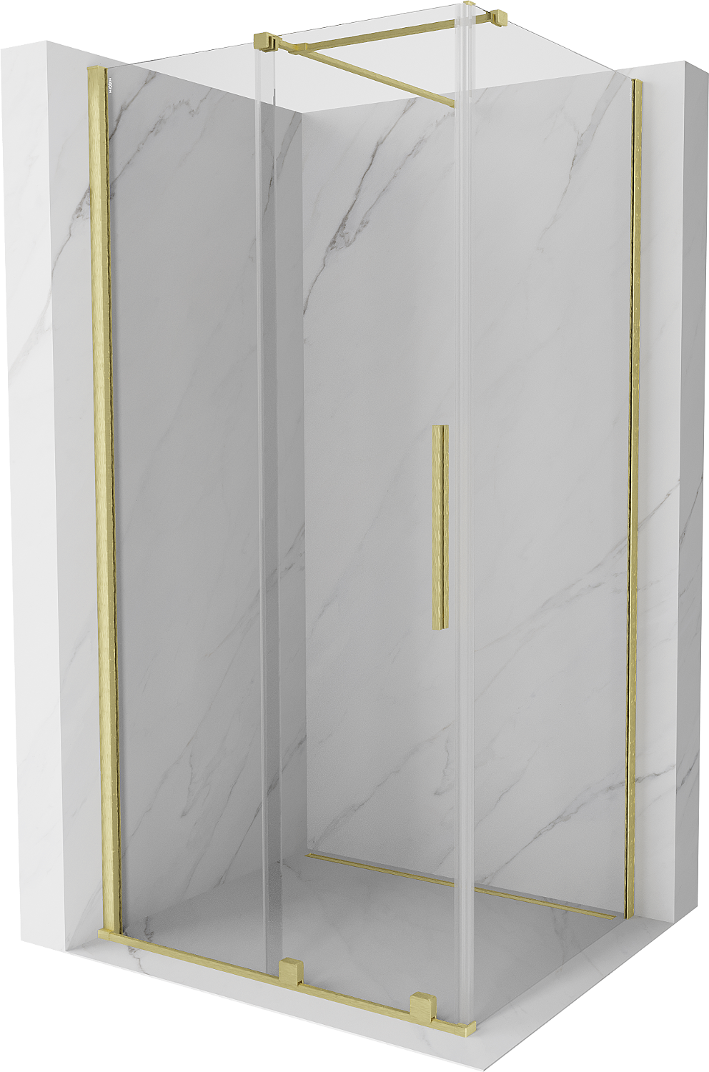 Mexen Velar kabina prysznicowa rozsuwana 110 x 90 cm, transparent, złota szczotkowana - 871-110-090-01-55