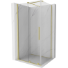 Mexen Velar kabina prysznicowa rozsuwana 120 x 80 cm, transparent, złota szczotkowana - 871-120-080-01-55