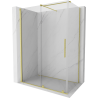Mexen Velar kabina prysznicowa rozsuwana 150 x 80 cm, transparent, złota szczotkowana - 871-150-080-01-55