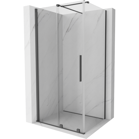 Mexen Velar kabina prysznicowa rozsuwana 90 x 75 cm, transparent, gun gray szczotkowany - 871-090-075-01-66
