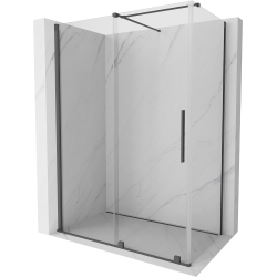 Mexen Velar kabina prysznicowa rozsuwana 130 x 75 cm, transparent, gun gray szczotkowany - 871-130-075-01-66