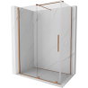Mexen Velar kabina prysznicowa rozsuwana 140 x 80 cm, transparent, miedź szczotkowana - 871-140-080-01-65