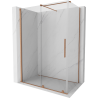 Mexen Velar kabina prysznicowa rozsuwana 160 x 70 cm, transparent, miedź szczotkowana - 871-160-070-01-65