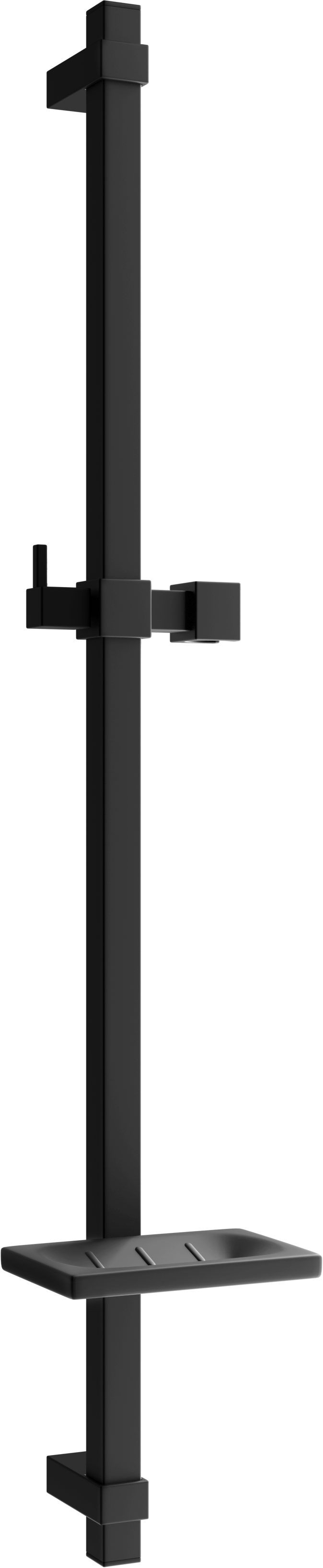 Mexen DQ drążek prysznicowy z mydelniczką 80 cm, czarny - 79381-70