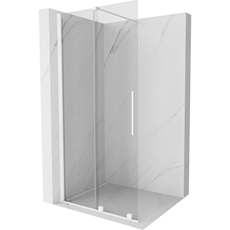 Mexen Velar ścianka prysznicowa rozsuwana Walk-in 120 x 200 cm, transparent 8 mm, biała - 871-120-000-03-20