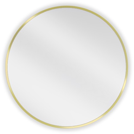 Mexen Loft lustro łazienkowe okragłe 65 cm, rama złota - 9850-065-065-000-50