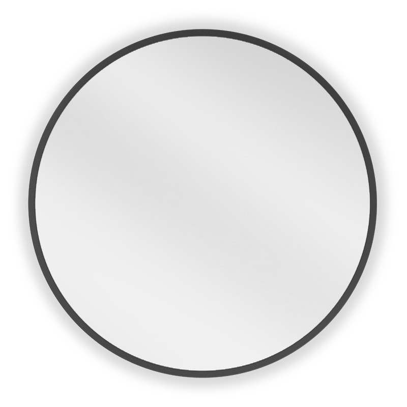 Mexen Loft lustro łazienkowe okragłe 40 cm, rama czarna - 9850-040-040-000-70