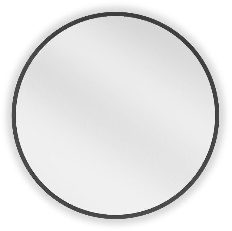 Mexen Loft lustro łazienkowe okragłe 40 cm, rama czarna - 9850-040-040-000-70