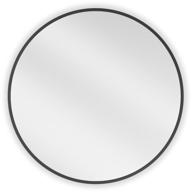 Mexen Loft lustro łazienkowe okragłe 65 cm, rama czarna - 9850-065-065-000-70
