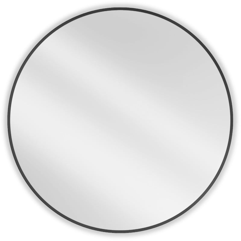 Mexen Loft lustro łazienkowe okragłe 95 cm, rama czarna - 9850-095-095-000-70