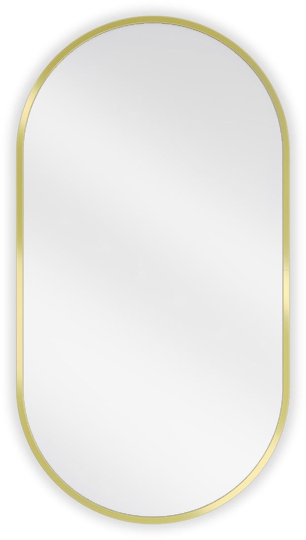 Mexen Loft lustro łazienkowe owalne 75 x 40 cm, rama złota - 9851-075-040-000-50