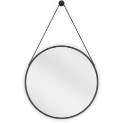 Mexen String lustro łazienkowe okragłe 50 cm, rama czarna - 9854-050-050-000-70