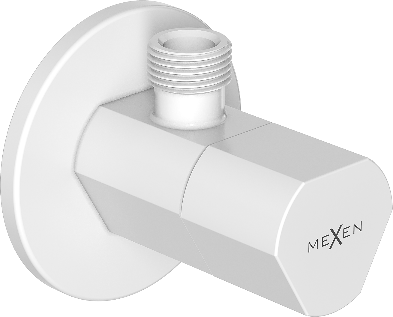 Mexen T zawór kątowy do baterii 1/2"x3/8", biały - 79973-20